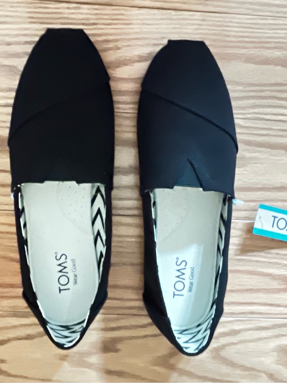 TOMS  Alpargata Classic Heritage Canvas Slip-On Flats Size 11 Black BNWT